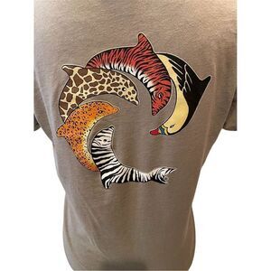 *3/$15 WRV Women's Animal Print Graphic T-Shirt Beige Size M Casual Spring